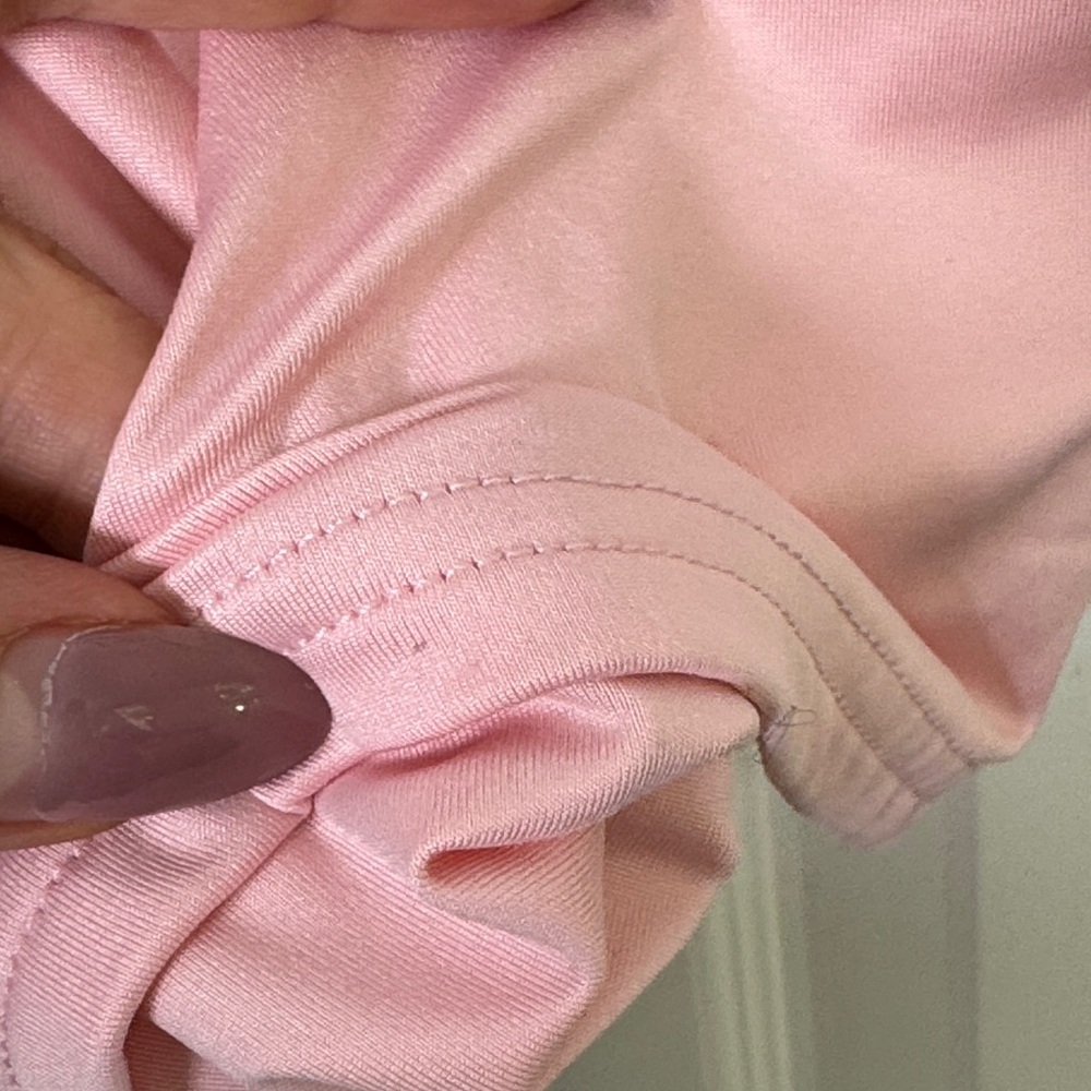Soft Pink Double Layer Adjustable Strap Cami Tank Buttery Smooth Stretch S Y2K - Picture 4 of 6